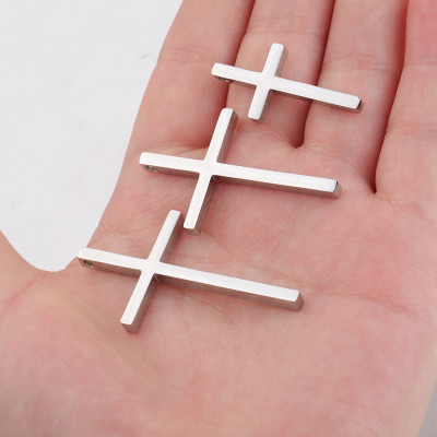 Bead 15 x 30mm cross in three colors of surgical steel
