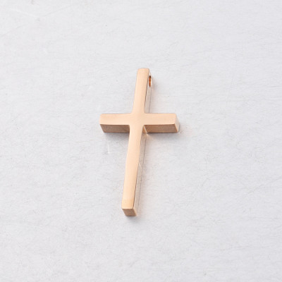 Bead 15 x 30mm cross in three colors of surgical steel