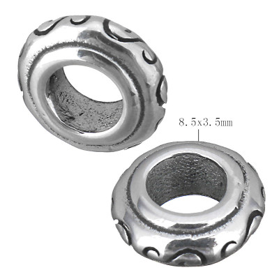 Korálek mezikroužek s vlnovkou z chirurgické oceli