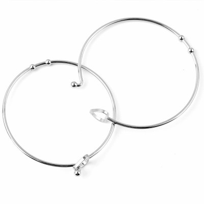 Surgical steel bracelet with heart