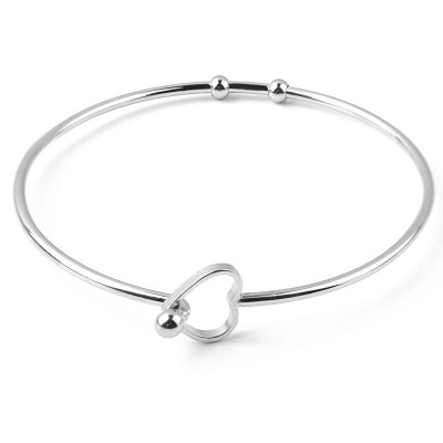 Surgical steel bracelet with heart