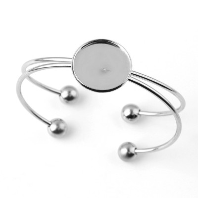 Bracelet with bowl size 20mm made of surgical steel