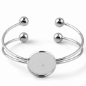 Bracelet with bowl size 20mm made of surgical steel