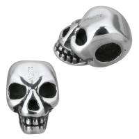 

Surgical steel bead - smooth polished skull 
