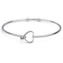 Surgical steel bracelet with heart