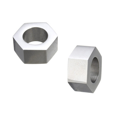 Surgical steel hexagonal bead nut