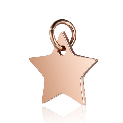 Pendant star in three color combinations of surgical steel