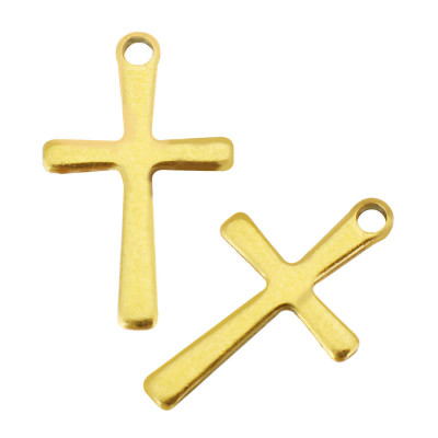 Pendant cross in three colors of surgical steel