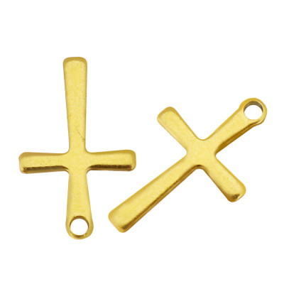 Pendant cross in three colors of surgical steel
