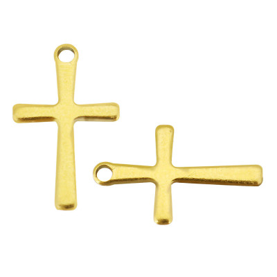 Pendant cross in three colors of surgical steel
