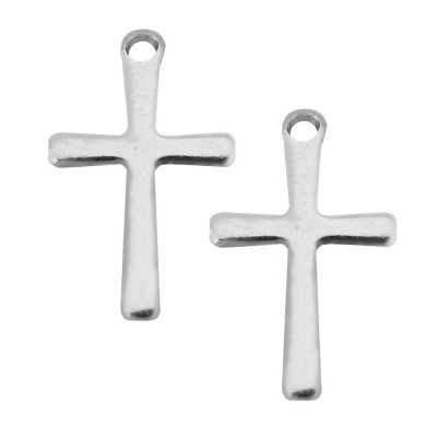 Pendant cross in three colors of surgical steel
