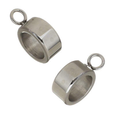 Hladký leštěný korálek s očkem z chirurgické oceli