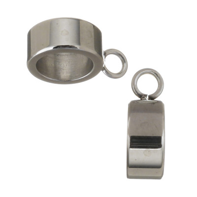 Hladký leštěný korálek s očkem z chirurgické oceli