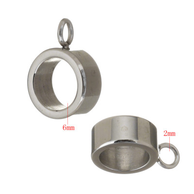 Hladký leštěný korálek s očkem z chirurgické oceli