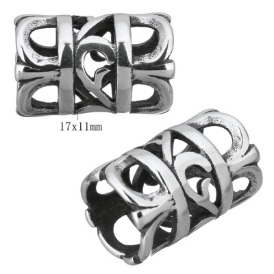 Large perforated surgical steel tube