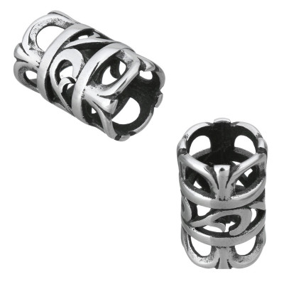 Large perforated surgical steel tube