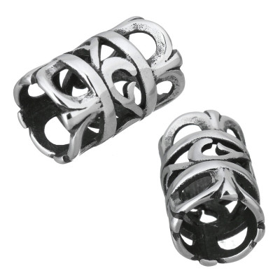 Large perforated surgical steel tube