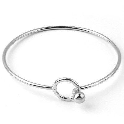 Bracelet with surgical steel ring