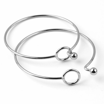 Bracelet with surgical steel ring