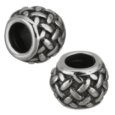 Bead with fine texture of surgical steel