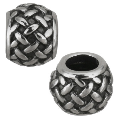 Bead with fine texture of surgical steel