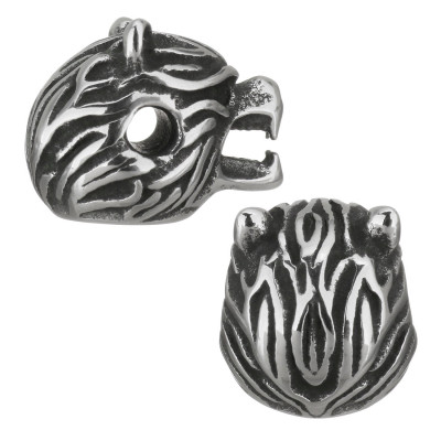 Korálek hlava vlka z chirurgické oceli