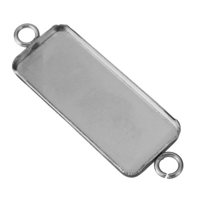 Rectangular connector 34 x 11mm in surgical steel