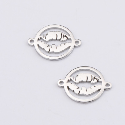 Mouth connector in two color versions of surgical steel