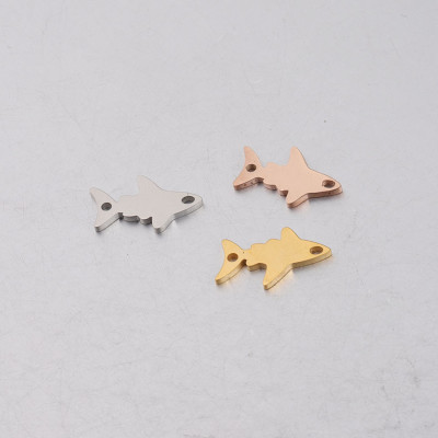 Shark connector in three color versions of surgical steel