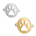 Cut paw connector made of surgical steel in two color combinations