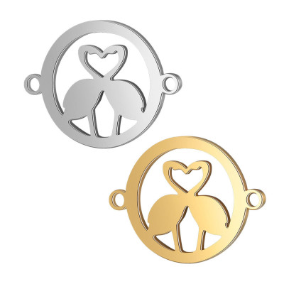 Bow tie made of surgical steel in two color combinations