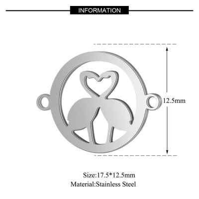 Bow tie made of surgical steel in two color combinations