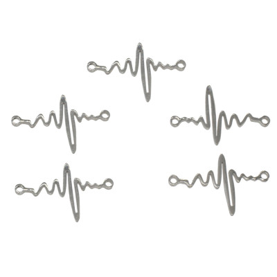 Cardiograph connector made of surgical steel