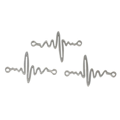 Cardiograph connector made of surgical steel