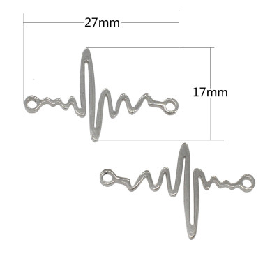 Cardiograph connector made of surgical steel