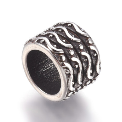 Large bead with surgical steel wave