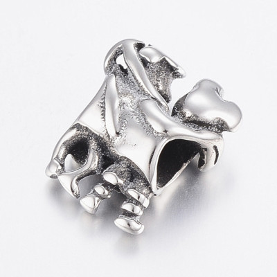 Bead cow and piggy bank of surgical steel