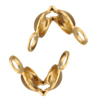 Stainless Steel Bead Tips gold plated medium size 3,5mm