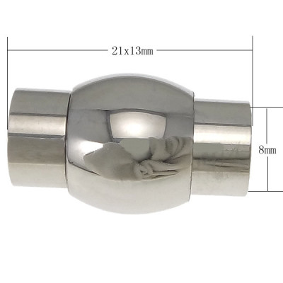 Magnetic fastening smooth hole 8mm surgical steel