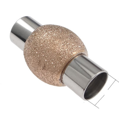 Magnetické zapínání v galvanizaci ROSE GOLD průvlek 4mm z chirurgické oceli