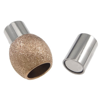 Magnetické zapínání v galvanizaci ROSE GOLD průvlek 6mm z chirurgické oceli