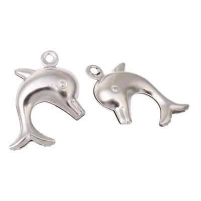 Surgical steel dolphin pendant