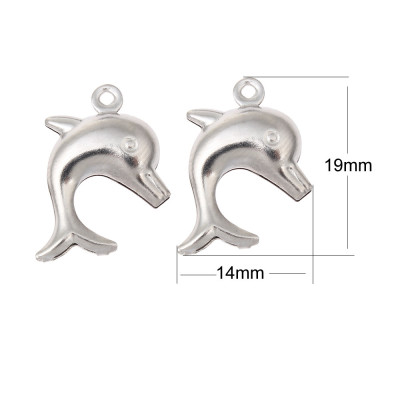 Surgical steel dolphin pendant