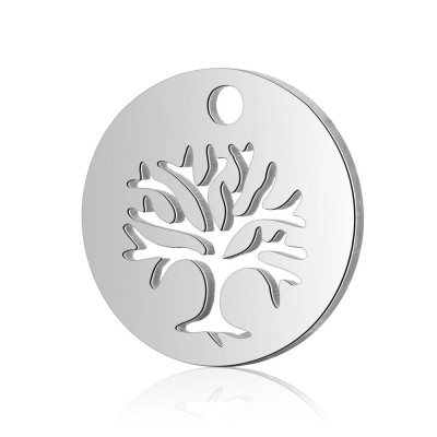 Pendant cut tree of life made of surgical steel