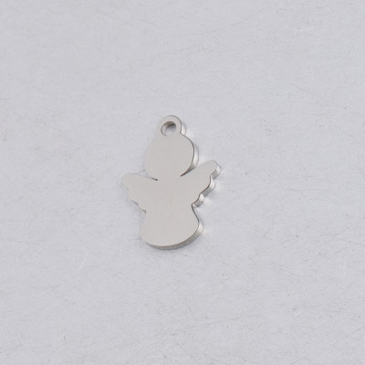 Surgical steel angel pendant in two colors