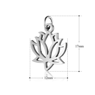 Pendant flowers of life in three color variants of surgical steel