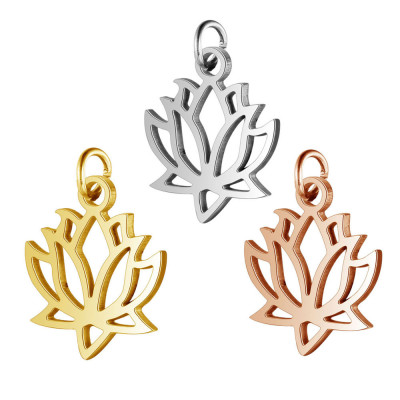 Pendant flowers of life in three color variants of surgical steel