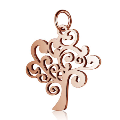 Pendant tree of life made of surgical steel in three color variants