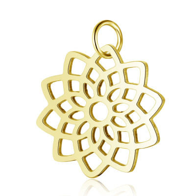 Pendant flower of life made of surgical steel in three color variants