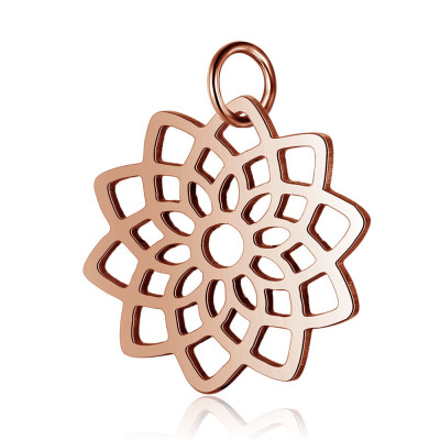 Pendant flower of life made of surgical steel in three color variants